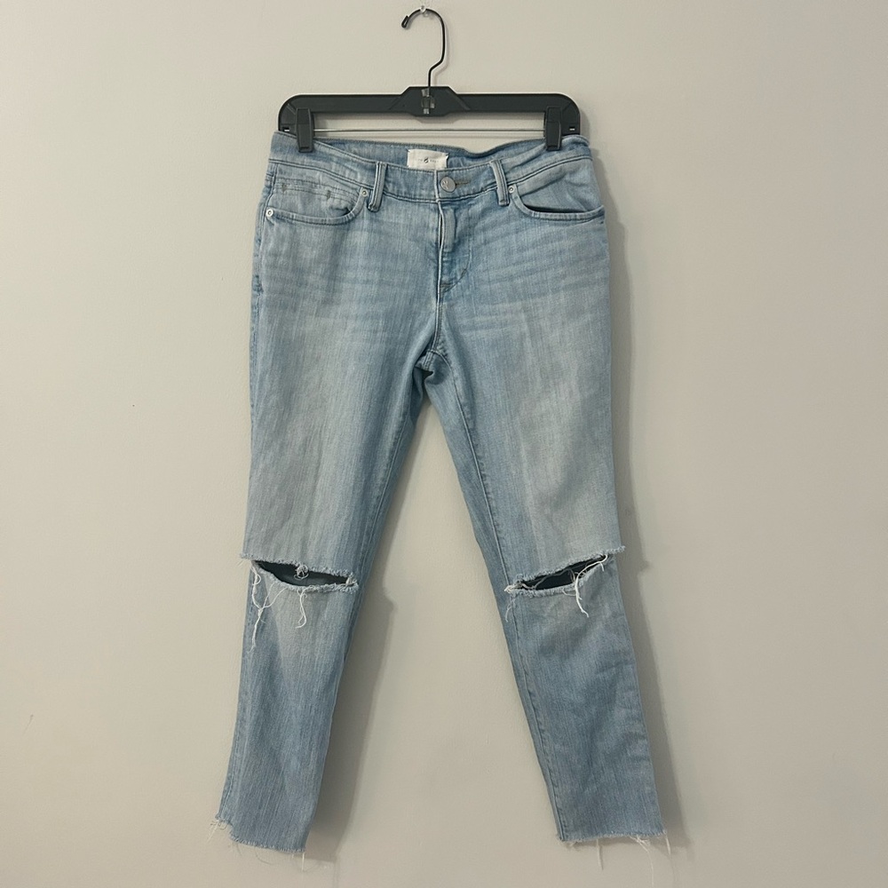 Light Wash Distressed Skinny Jeans